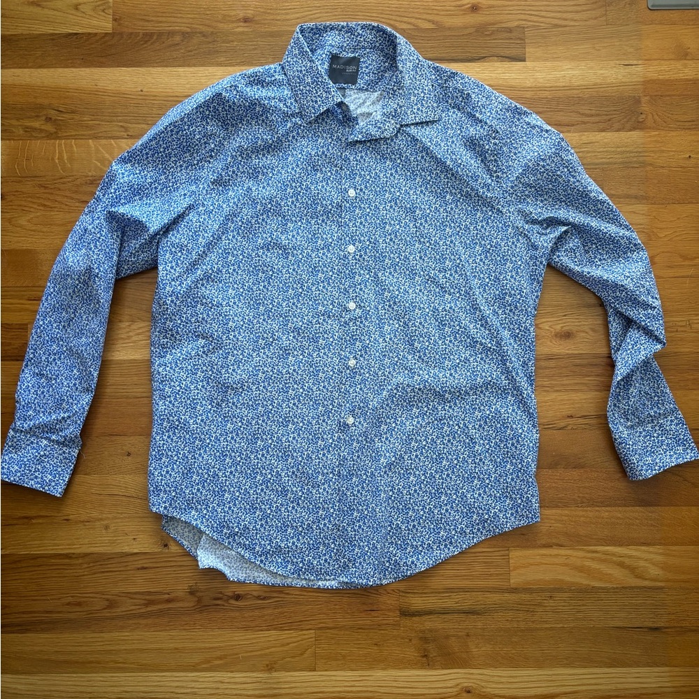 Madison Slim Fit XL Floral Men’s Dress Shirt